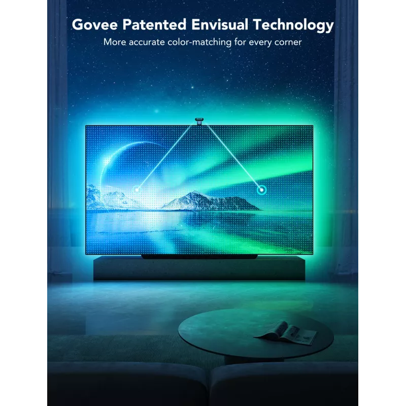 LED light strip Govee Envisual TV Backlight T2 Dual Cameras for 75–85 inch TV