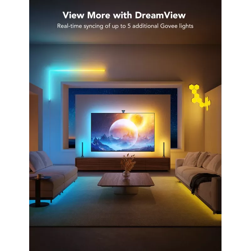 LED light strip Govee Envisual TV Backlight T2 Dual Cameras for 75–85 inch TV