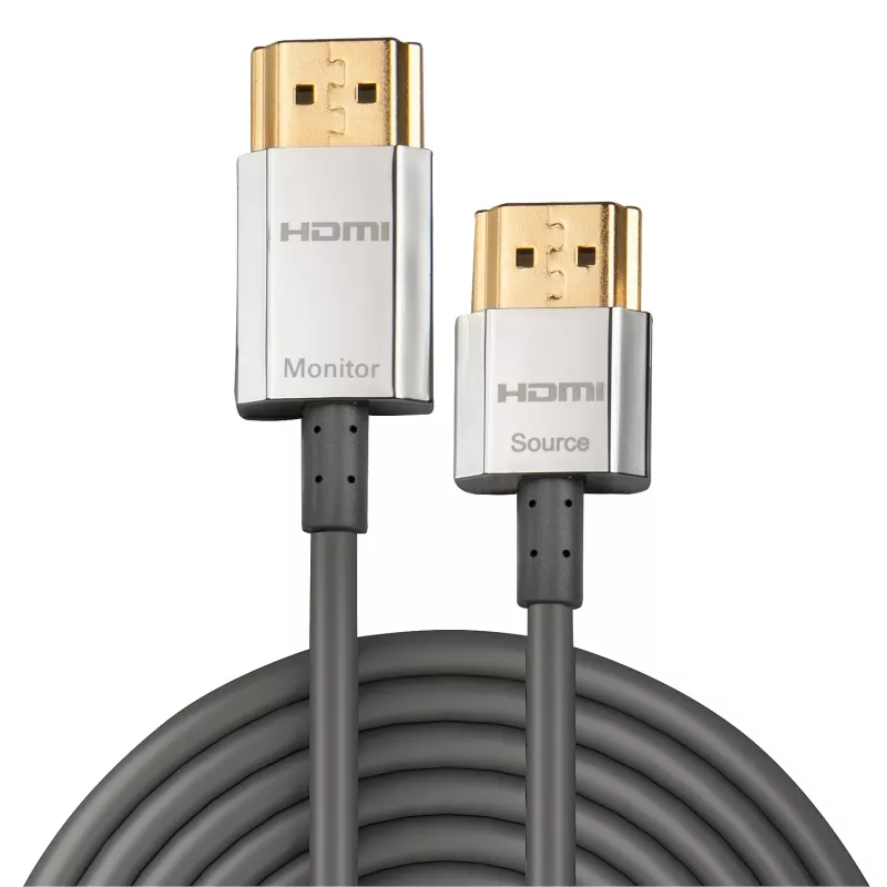 Lindy 4.5m CROMO Slim High Speed HDMI Cable with Ethernet, 4.5 m, HDMI Type A (Standard), HDMI Type A (Standard), 3D, Black, Gold, Silver