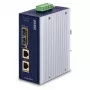 PLANET Industrial Media Converter 2x100/1000X SFP to 2x10/100/1000T 802.3bt PoE++