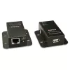 Lindy 50m USB 2.0 Cat.6 Extender, Network transmitter & receiver, 50 m, 480 Mbit/s, Cat5, Cat5e, Cat6, NS1021, Black