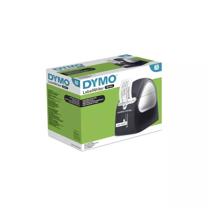 DYMO LabelWriter 450 Duo Label Maker | Direct Thermal Label Printer | Fast Printing of LabelsBarcodes & More | Prints both LW Labels & D1 Plastic Labels