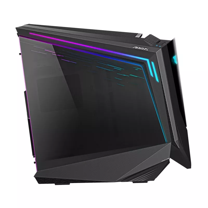 GIGABYTE AORUS C700 GLASS PC Case - Full Tower, supports up to E-ATX & 420mm radiators, pre-installed 120mm*5 fans, USB 3.1 Type-C, RGB Fusion