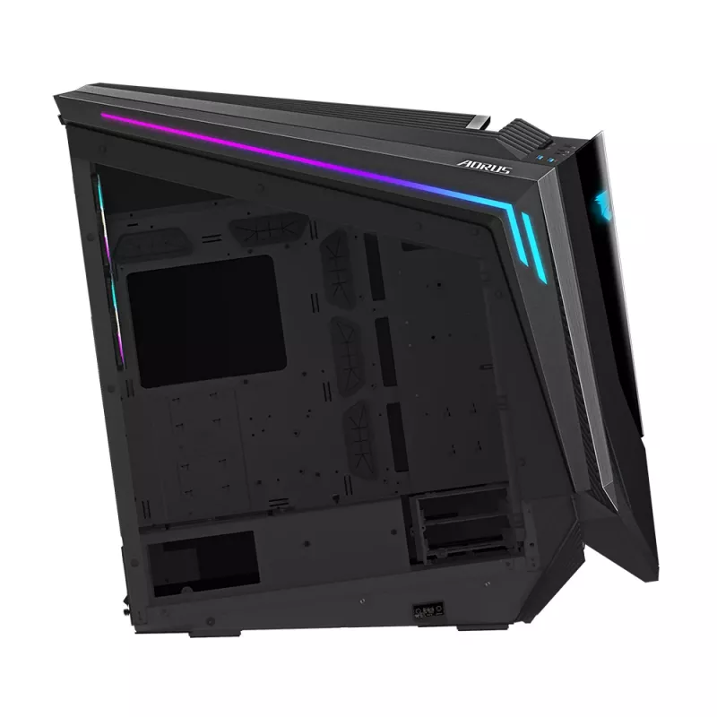 GIGABYTE AORUS C700 GLASS PC Case - Full Tower, supports up to E-ATX & 420mm radiators, pre-installed 120mm*5 fans, USB 3.1 Type-C, RGB Fusion