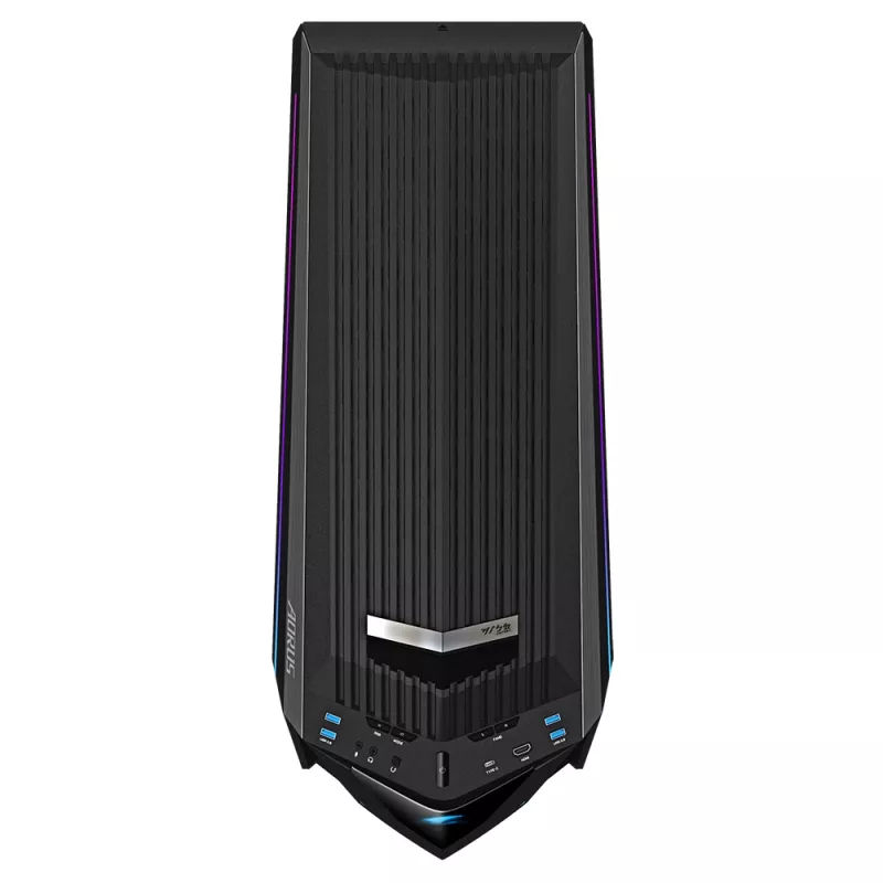 GIGABYTE AORUS C700 GLASS PC Case - Full Tower, supports up to E-ATX & 420mm radiators, pre-installed 120mm*5 fans, USB 3.1 Type-C, RGB Fusion