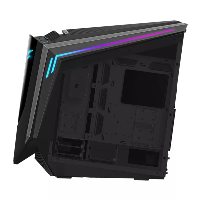 GIGABYTE AORUS C700 GLASS PC Case - Full Tower, supports up to E-ATX & 420mm radiators, pre-installed 120mm*5 fans, USB 3.1 Type-C, RGB Fusion