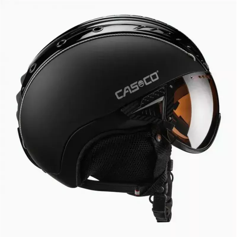 Ski helmet Casco SP-2 Carbonic Visor, size M (55–57 cm), black