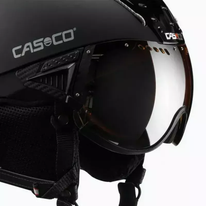 Ski helmet Casco SP-2 Carbonic Visor, size M (55–57 cm), black