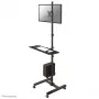 Neomounts FPMA-MOBILE1700 Mobile workstation 10-32 inch, Black, Steel, 8 kg, 25.4 cm (10 inch), 81.3 cm (32 inch), 100 x 100,75 x 75 mm