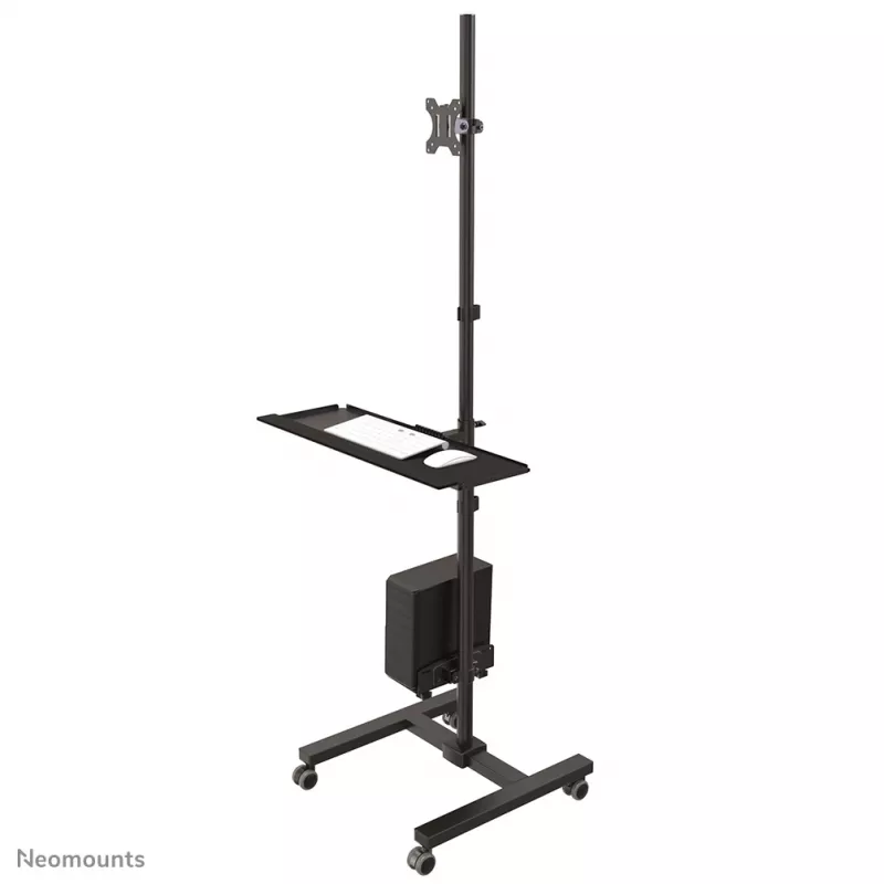 Neomounts FPMA-MOBILE1700 Mobile workstation 10-32 inch, Black, Steel, 8 kg, 25.4 cm (10 inch), 81.3 cm (32 inch), 100 x 100,75 x 75 mm