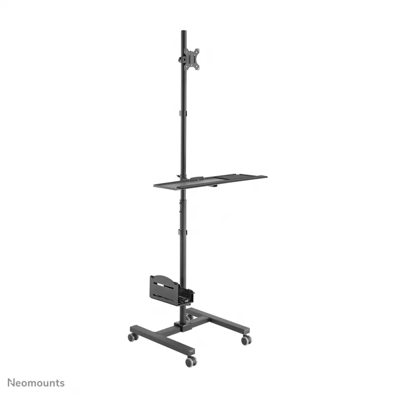 Neomounts FPMA-MOBILE1700 Mobile workstation 10-32 inch, Black, Steel, 8 kg, 25.4 cm (10 inch), 81.3 cm (32 inch), 100 x 100,75 x 75 mm