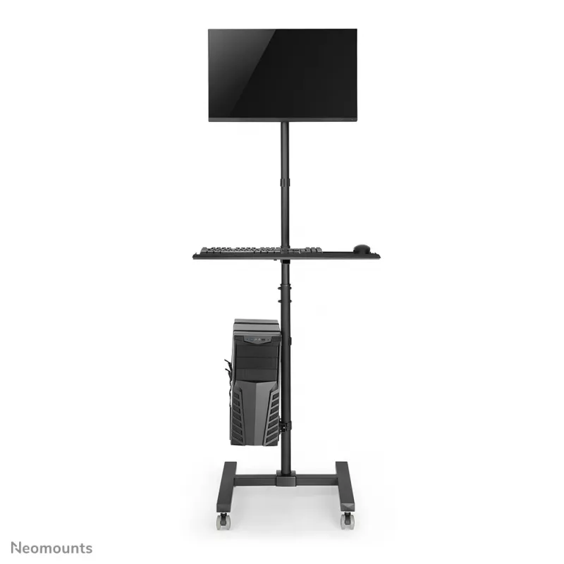Neomounts FPMA-MOBILE1700 Mobile workstation 10-32 inch, Black, Steel, 8 kg, 25.4 cm (10 inch), 81.3 cm (32 inch), 100 x 100,75 x 75 mm