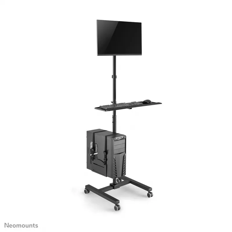 Neomounts FPMA-MOBILE1700 Mobile workstation 10-32 inch, Black, Steel, 8 kg, 25.4 cm (10 inch), 81.3 cm (32 inch), 100 x 100,75 x 75 mm
