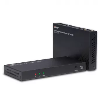 HDMI Extender Transmitter & Receiver Lindy 100m Cat.6 4K60 Audio IR RS-232