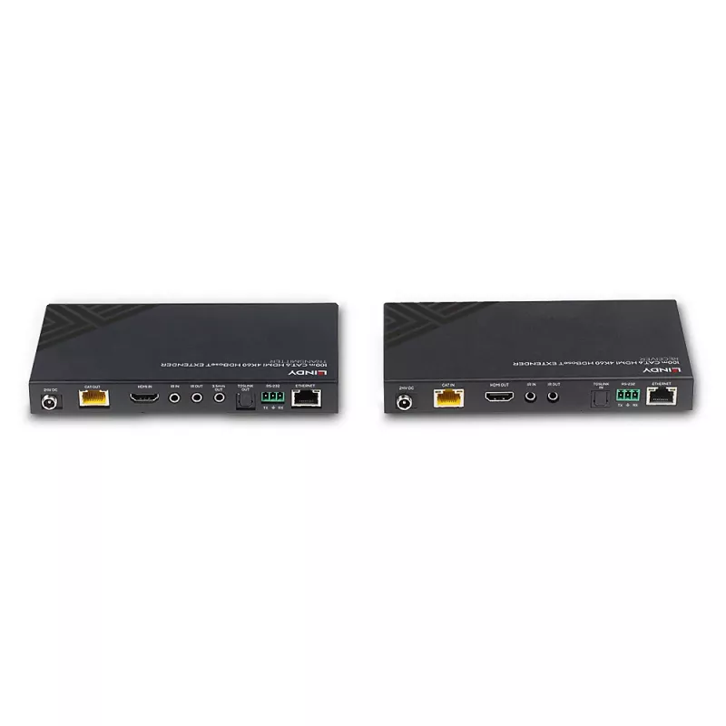 HDMI Extender Transmitter & Receiver Lindy 100m Cat.6 4K60 Audio IR RS-232