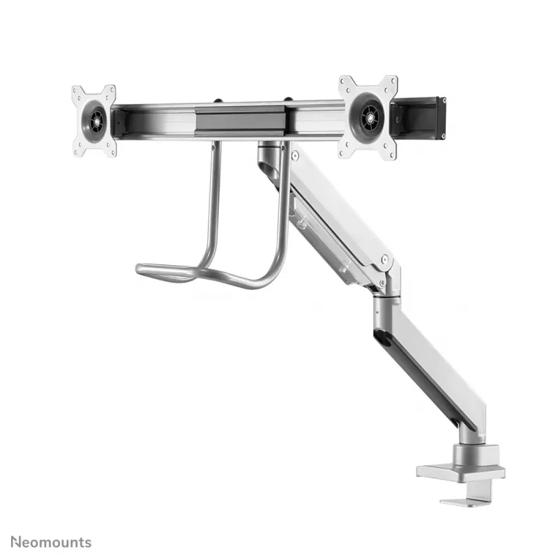Neomounts NM-D775DXSILVER Monitor arm 10-32 inch - gas spring - Topfix - 180°-stop