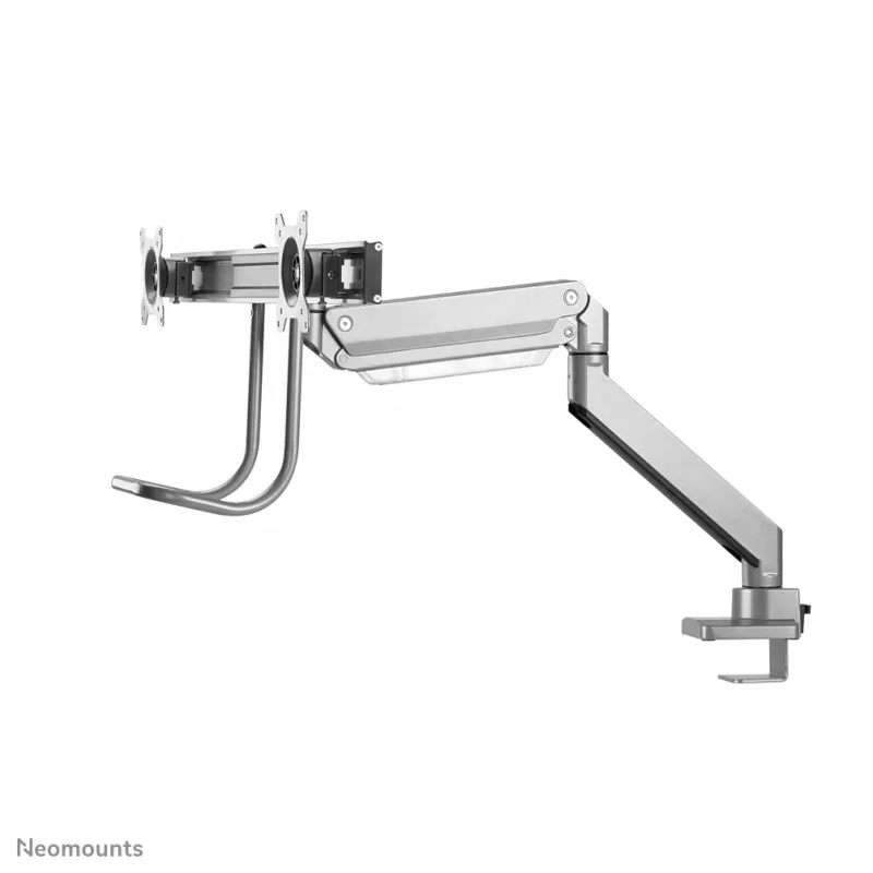 Neomounts NM-D775DXSILVER Monitor arm 10-32 inch - gas spring - Topfix - 180°-stop