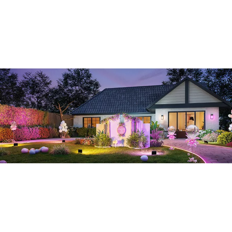 Smart garden lighting Govee H8057 Wi‑Fi/Bluetooth, black, 148×68.9×72.4 mm, 11 kWh/1000h