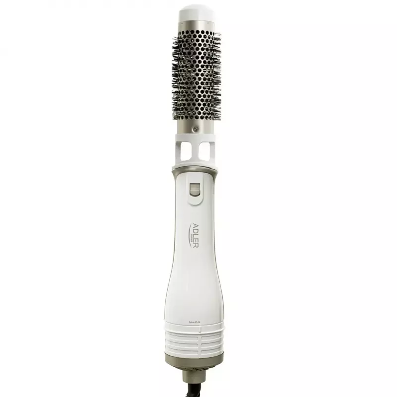 Adler AD 2027 5-in-1 curling iron-dryer, 1200 W, 2 heating levels, 5 ceramic coated attachments, white/champagne