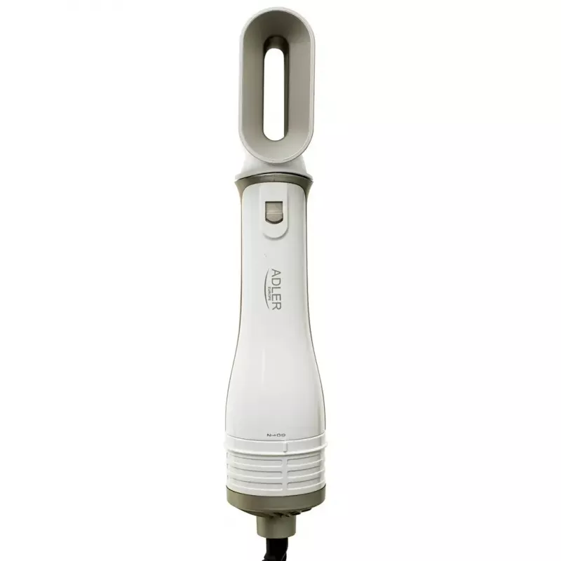 Adler AD 2027 5-in-1 curling iron-dryer, 1200 W, 2 heating levels, 5 ceramic coated attachments, white/champagne
