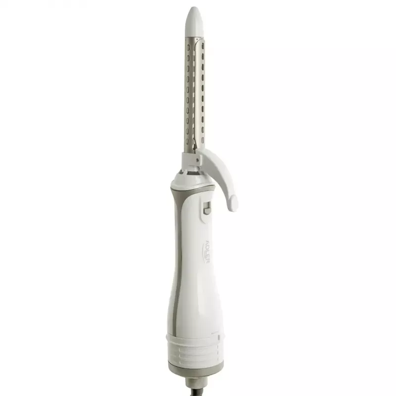 Adler AD 2027 5-in-1 curling iron-dryer, 1200 W, 2 heating levels, 5 ceramic coated attachments, white/champagne
