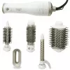 Adler AD 2027 5-in-1 curling iron-dryer, 1200 W, 2 heating levels, 5 ceramic coated attachments, white/champagne