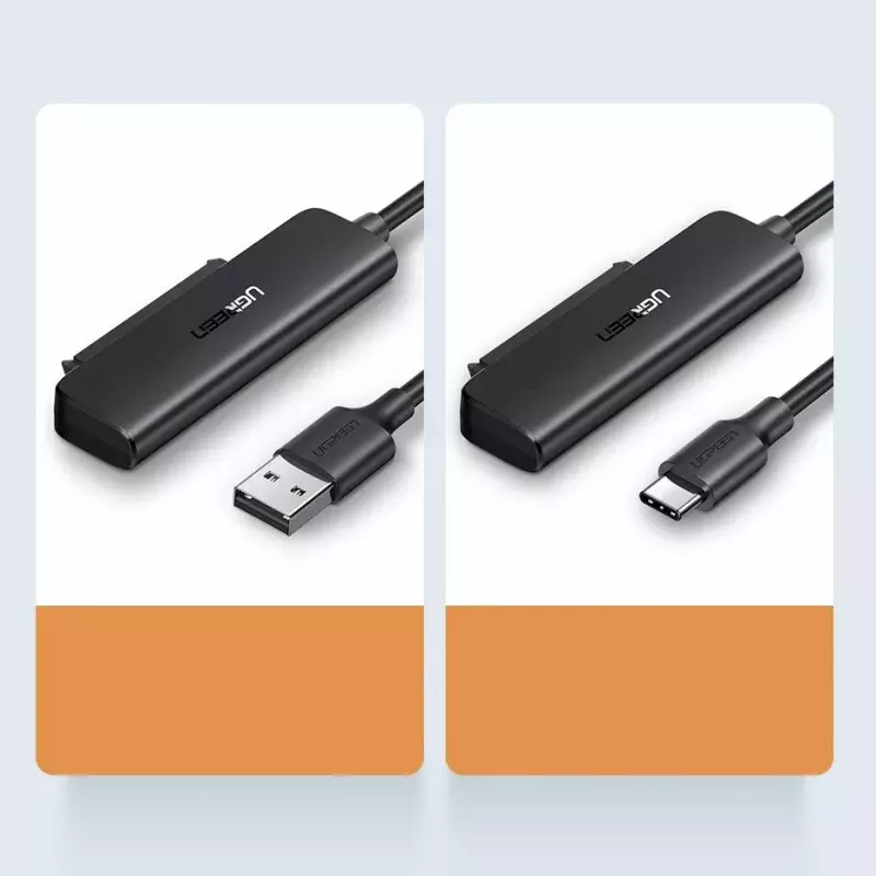 External 2.5 inch SATA III USB 3.0 Enclosure UGREEN 70609 for 2.5-inch SATA SSD/HDD, USB-A to SATA, 5 Gbit/s, Black