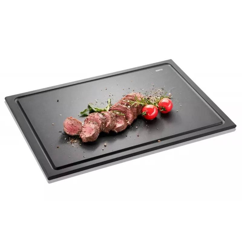 Cutting board GEFU SLIZE rectangular wood grey – GEFU SLIZE 13967 wooden rectangular cutting board, grey finish
