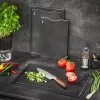 Cutting board GEFU SLIZE rectangular wood grey – GEFU SLIZE 13967 wooden rectangular cutting board, grey finish