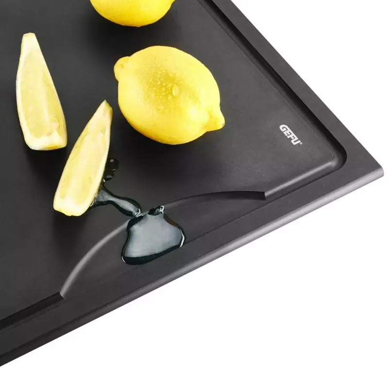 Cutting board GEFU SLIZE rectangular wood grey – GEFU SLIZE 13967 wooden rectangular cutting board, grey finish