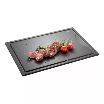 Cutting board GEFU SLIZE rectangular wood grey – GEFU SLIZE 13967 wooden rectangular cutting board, grey finish