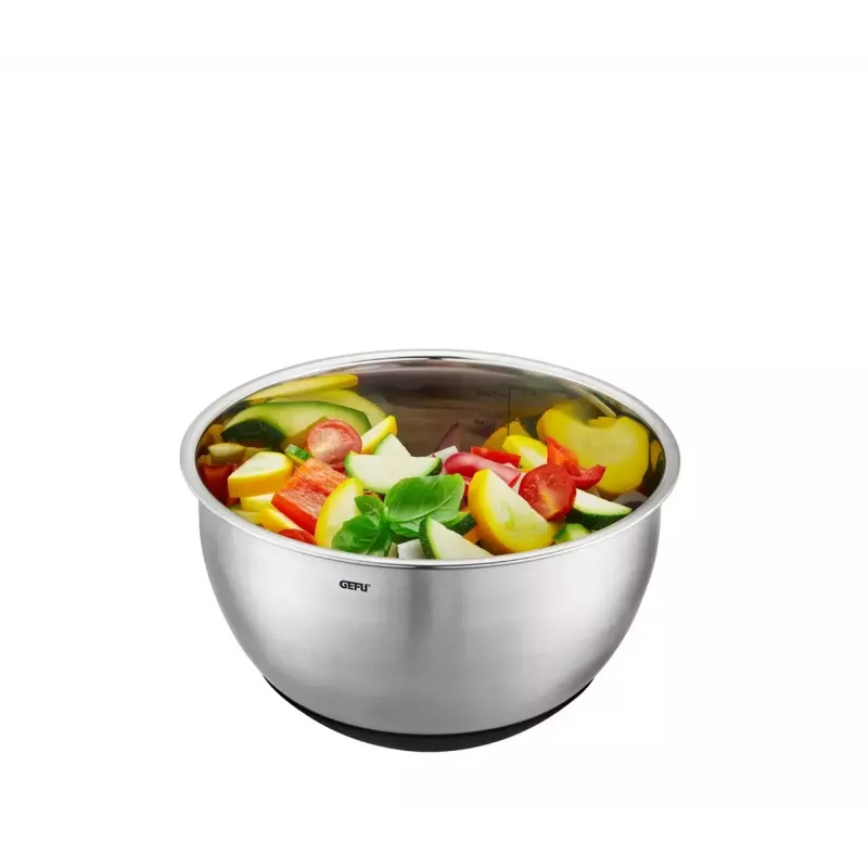 GEFU set of 2 bowls with lids G-35055 — durable, stackable plastic mixing/storage bowls