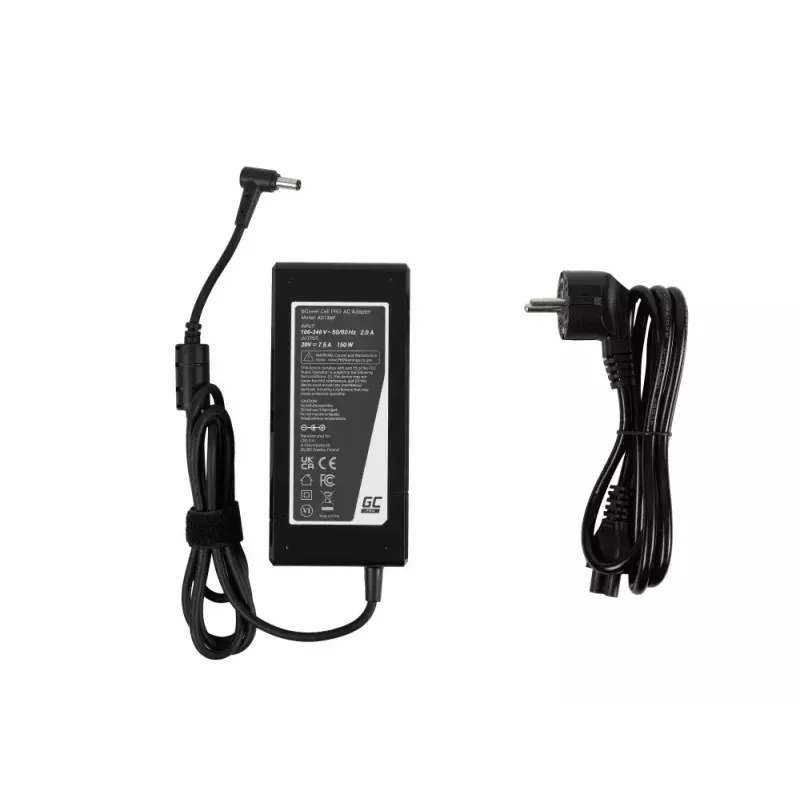 Power adapter Green Cell AD136P universal 150W 20V 7.5A AC-to-DC black