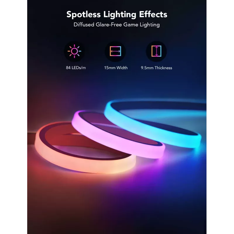 LED strip light Govee H61C3 RGBIC for gaming desk — addressable RGBIC lighting, flexible strip