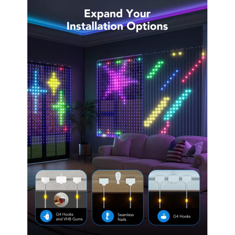 Universal strip light Govee H70B1 LED 2000 mm Indoor/outdoor Multi colour 520 bulbs