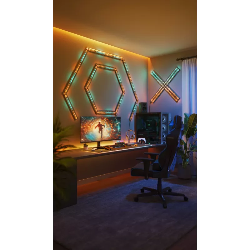 Smart wall light Govee Gaming Wall Lights (4+1) — Wi‑Fi/Bluetooth, multicolour, 4 pieces, 370×45×30 mm