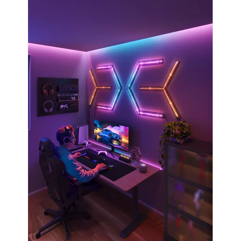 Smart wall light Govee Gaming Wall Lights (4+1) — Wi‑Fi/Bluetooth, multicolour, 4 pieces, 370×45×30 mm
