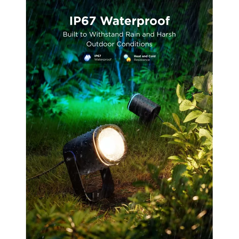 Outdoor spotlights Govee H7093 RGBICWW 750 lm Wi‑Fi 2.4 GHz, RGB+warm white