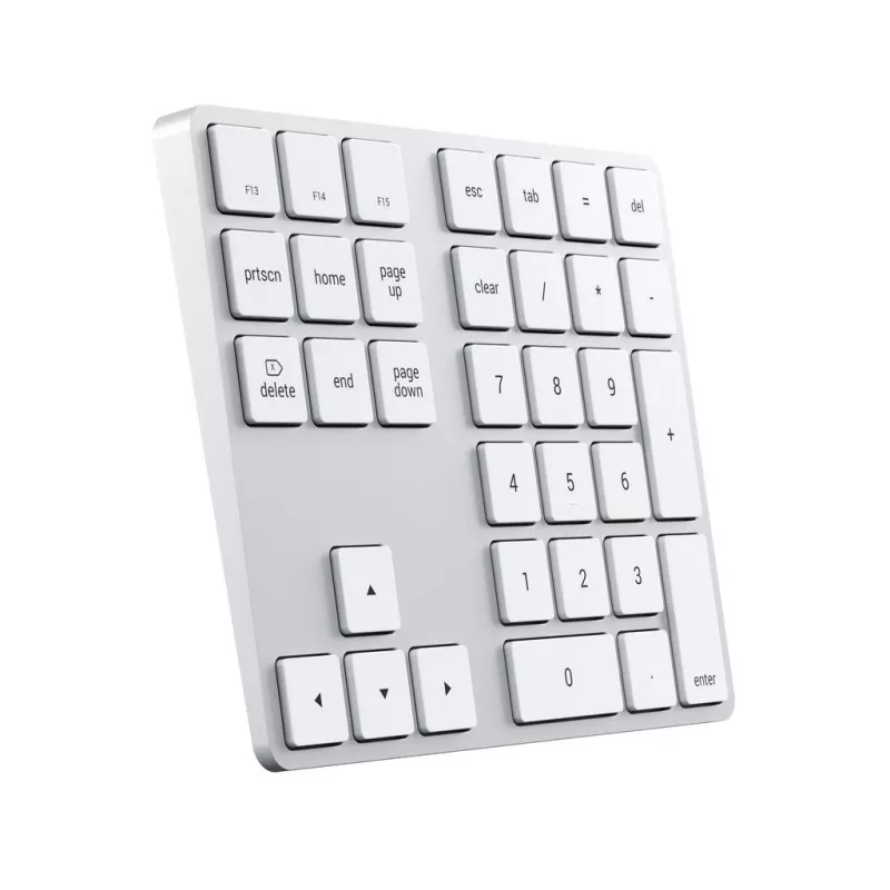 Numeric Keypad Satechi ST-XLABKS — Bluetooth, 33 keys, Silver, 124.7 g