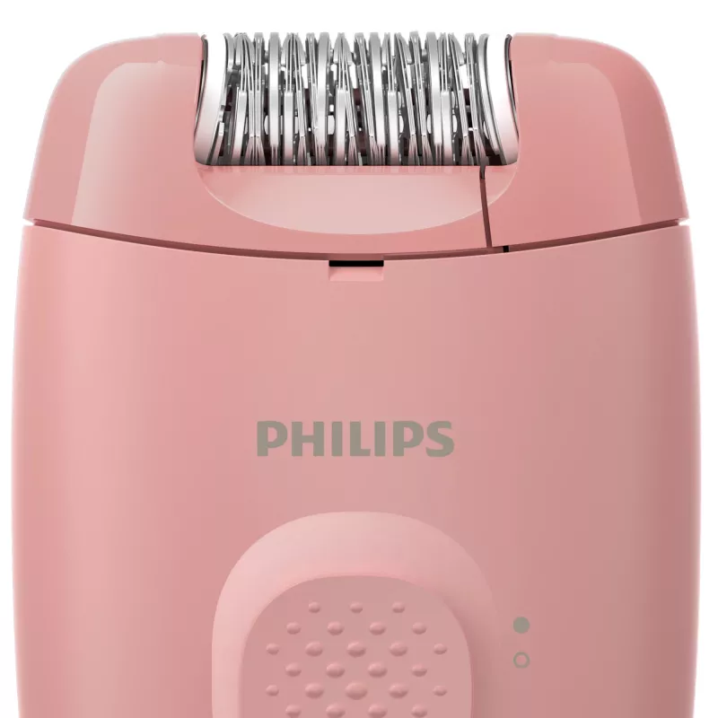 Epilator Philips BRE227/00 corded pink — massage function, AC powered, with cleaning brush