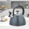 Electric Kettle Maestro MR-1302-GREY 2.5 L Stainless Steel, Grey Housing, Whistle, Cool-Touch Handle