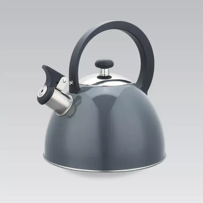 Electric Kettle Maestro MR-1302-GREY 2.5 L Stainless Steel, Grey Housing, Whistle, Cool-Touch Handle