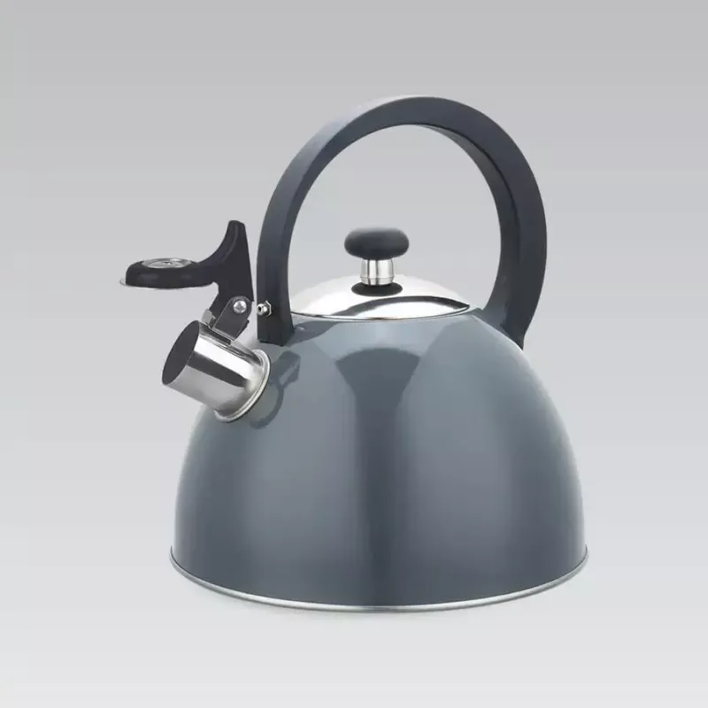 Electric Kettle Maestro MR-1302-GREY 2.5 L Stainless Steel, Grey Housing, Whistle, Cool-Touch Handle