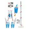Wet floor mop set ESPERANZA EHS004 with bucket, microfiber replaceable head, swivel, 1250 mm height, 1.1 kg