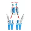 Wet floor mop set ESPERANZA EHS004 with bucket, microfiber replaceable head, swivel, 1250 mm height, 1.1 kg