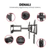 Wall TV mount MONTIS DENALI MT162 for 37 inch–105 inch screens, steel, 75 kg capacity, VESA 200x100–800x600, tilt/swivel/rotate, 7.3–60.9 cm