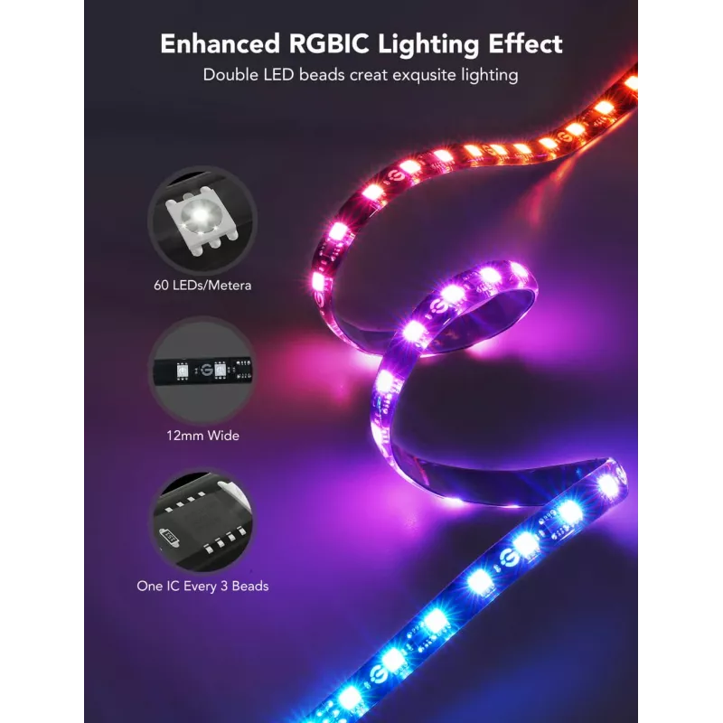 Smart strip light Govee H605C Wi-Fi/Bluetooth Black 36W 3600mm