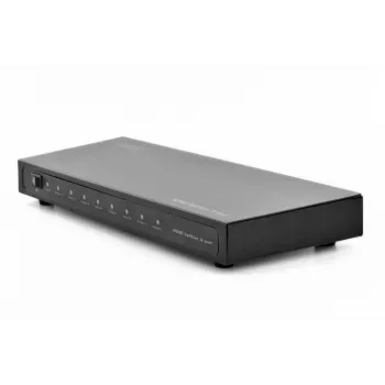 DIGITUS HDMI Splitter, 8 Port 1080p, 3D, HDMI High Speed, 2.25 GHz/225 MHz, Metal housing, black