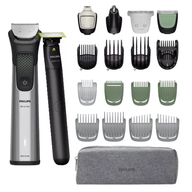 Philips All-in-One Trimmer 9000 Series MG9557/15 20-in-1 Trimmer Silver 120 min battery life