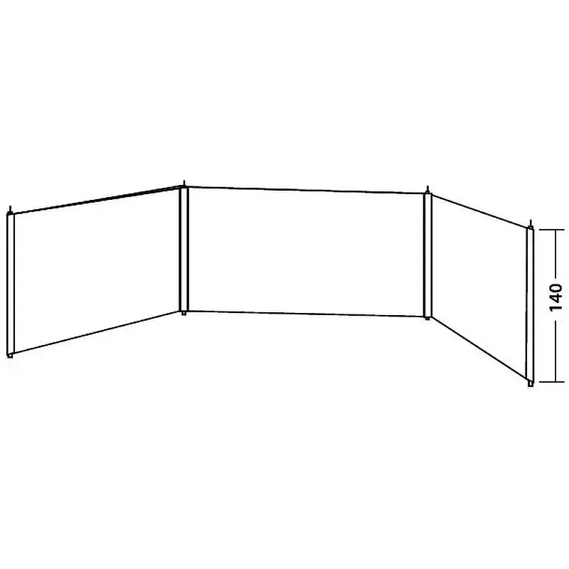 Beach Windscreen Easy Camp 120330 Grey Polyester 5000mm x 1400mm